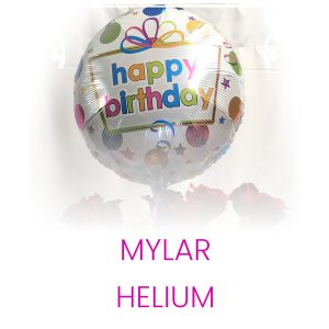 Add a Balloon filled with helium and featuring a "happy birthday" design.