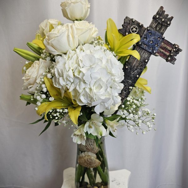 Vase with Patriotic Cross