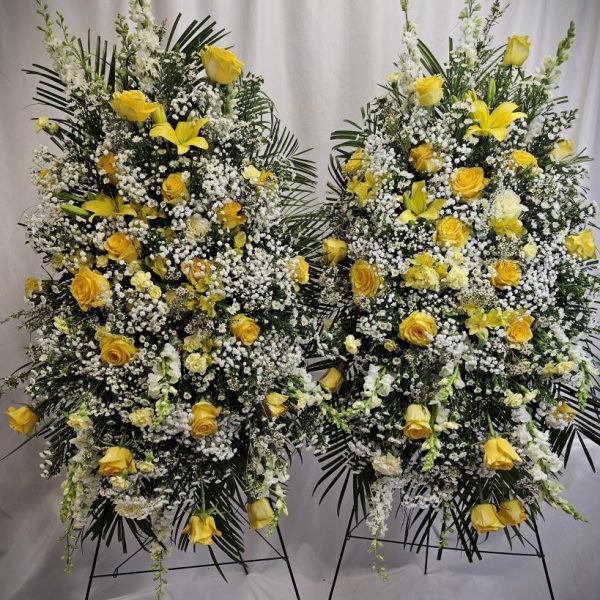 Twin Yellow & White Easels