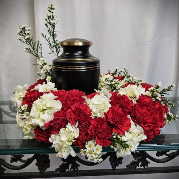 Carnation Celebration of Life Urn Wreath