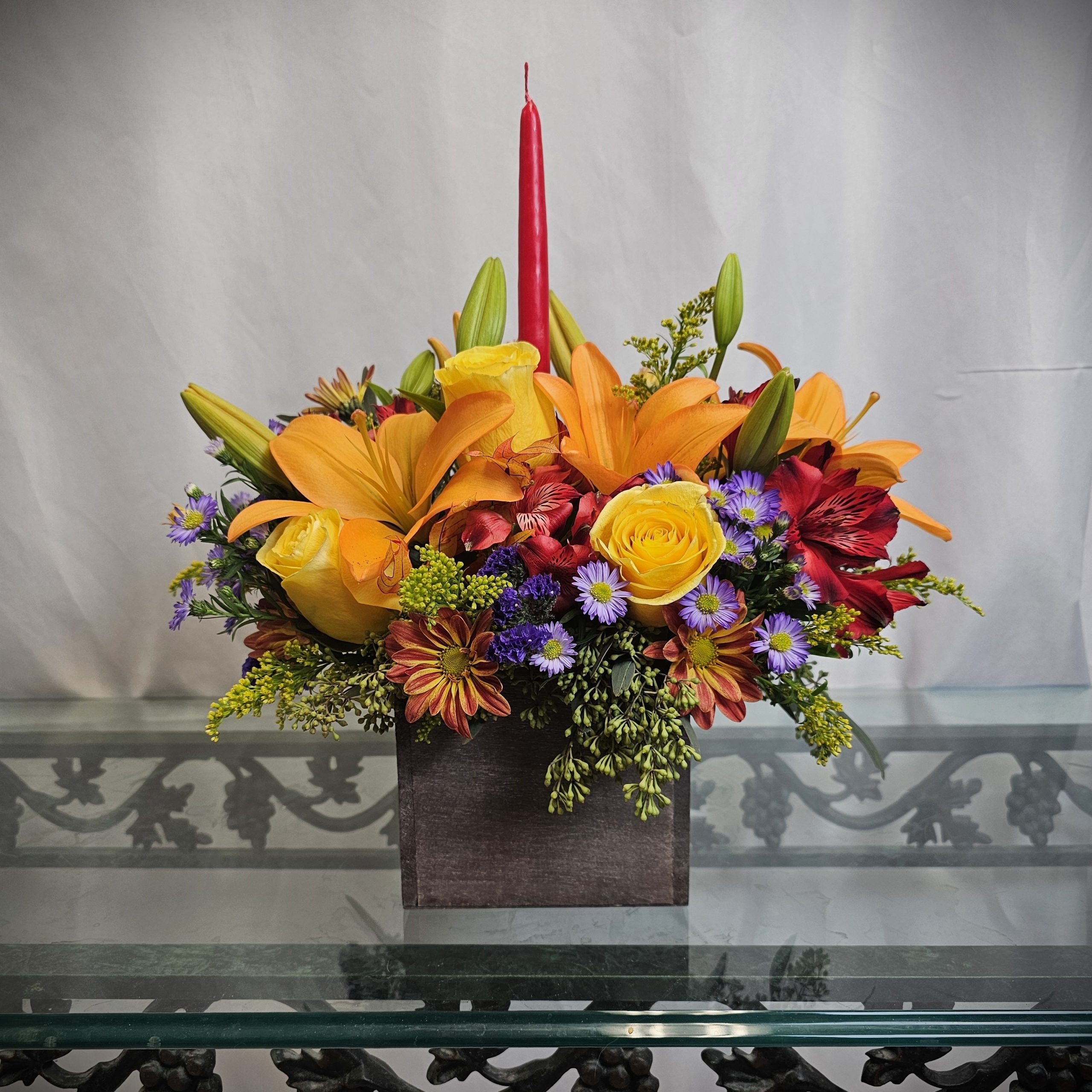 Wooden Box Thanksgiving Centerpiece