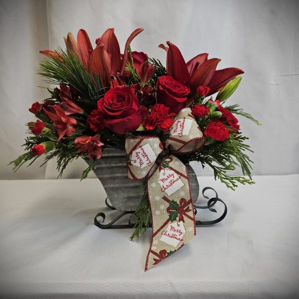 Christmas Sleigh Centerpiece