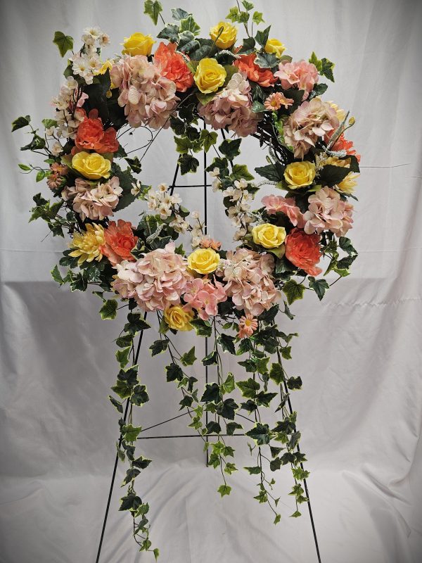 Just Peachy Silk Wreath