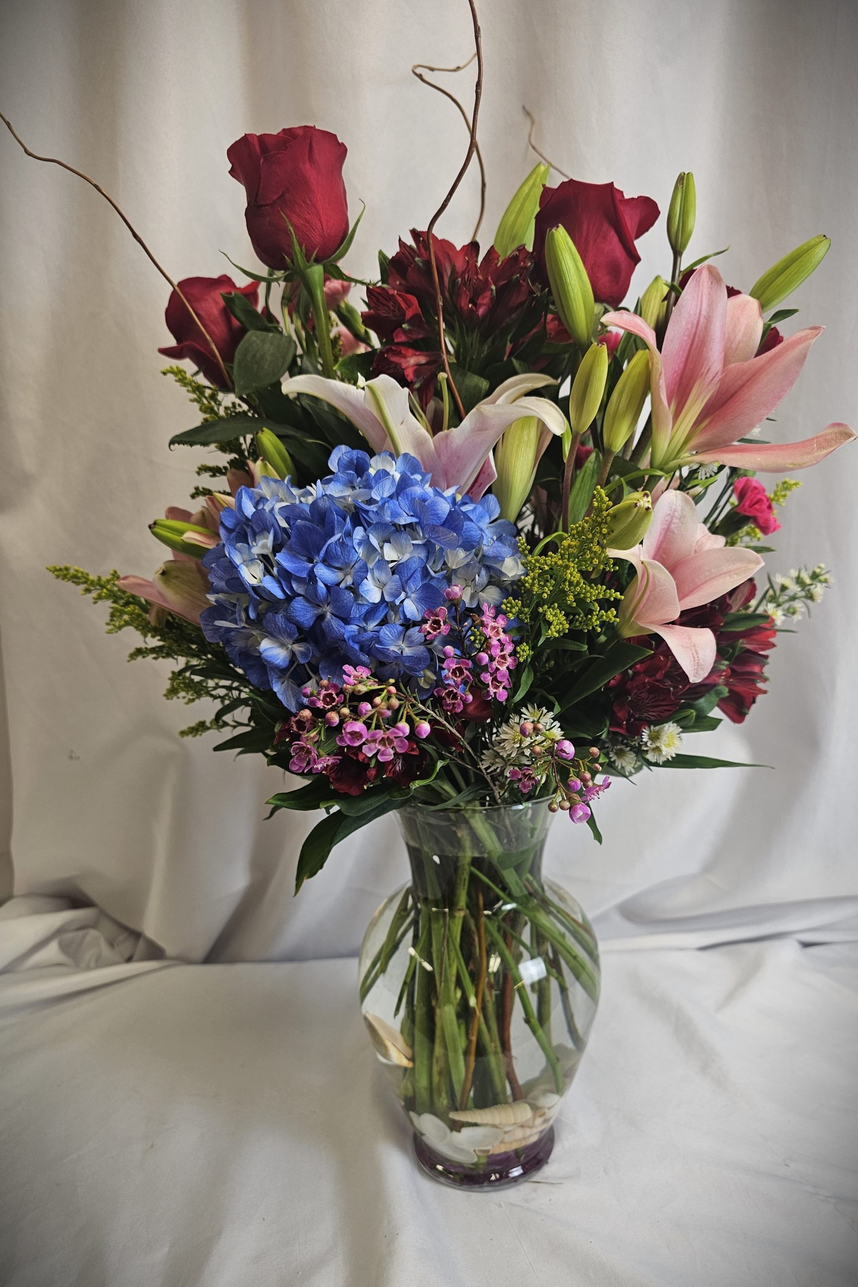 Mother's Day - Blue Hydrangea Vase